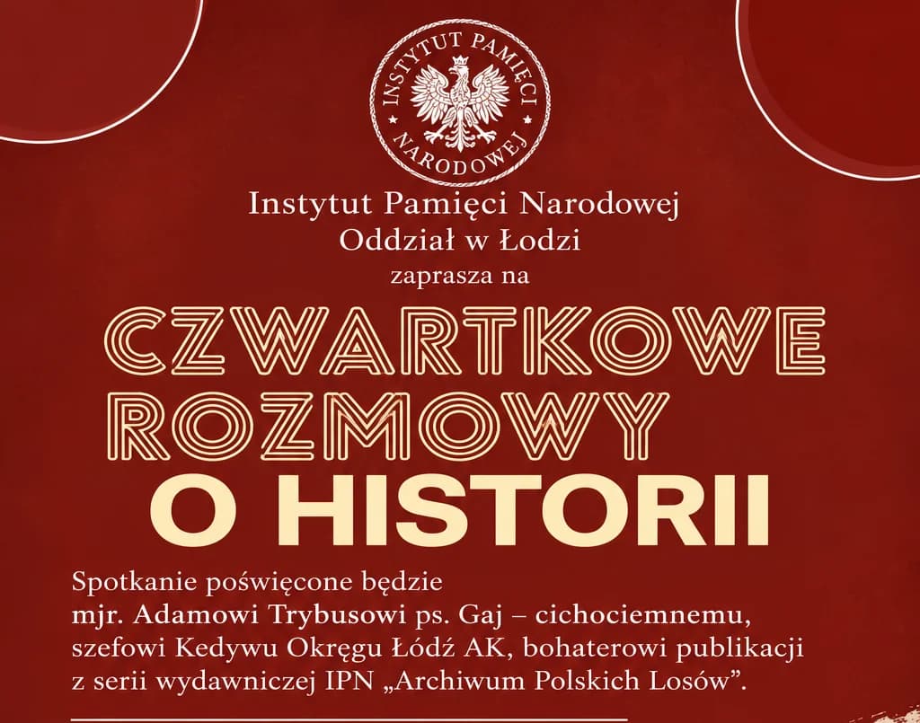 Spotkanie o majorze Adamie Trybusie „Gajowym” – cichociemnym, żołnierzu AK i nauczycielu z Piotrkowa Trybunalskiego