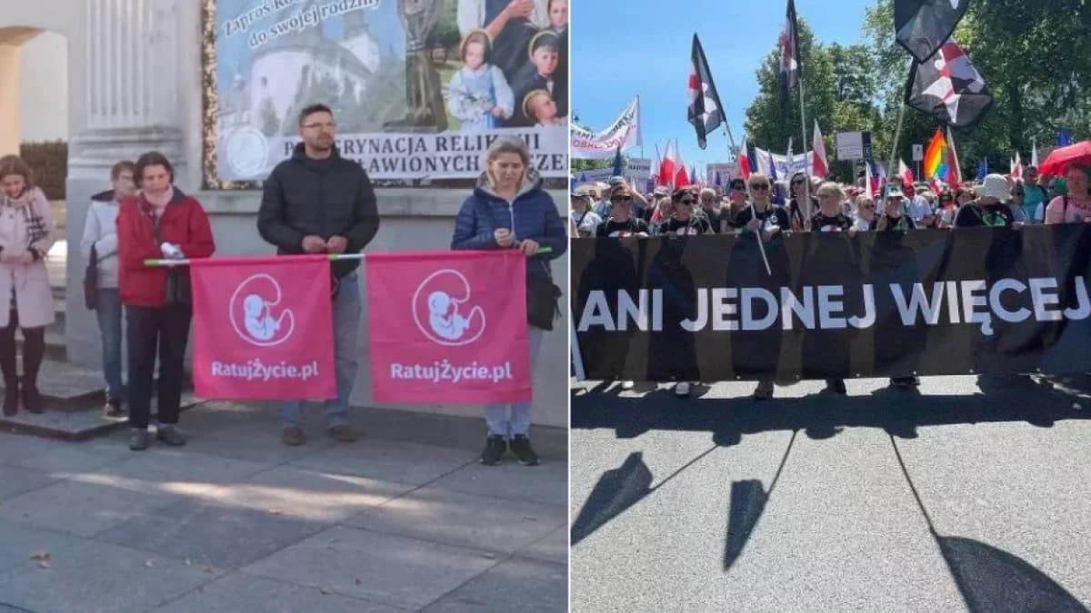Dwie manifestacje na Placu Kościuszki w Piotrkowie Trybunalskim. Przeciwnicy i zwolennicy liberalizacji prawa aborcyjnego spotkają się 22 października